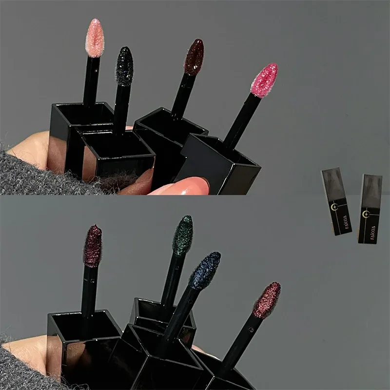 8 Colors Glitter Watery Lip Gloss Diamond Pearlescent Metallic Lipstick Lasting Moisturizing Non-Sticky Halloween Party Makeup — image 5