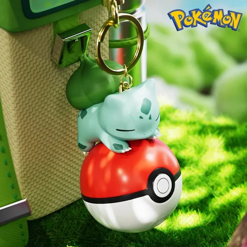 Pokemon Cute Glowing Series Charm PokeBall Keychain Model Doll Pikachu Piplup Bulbasaur Action Figure Δώρο αξεσουάρ τσάντα κινουμένων σχεδίων