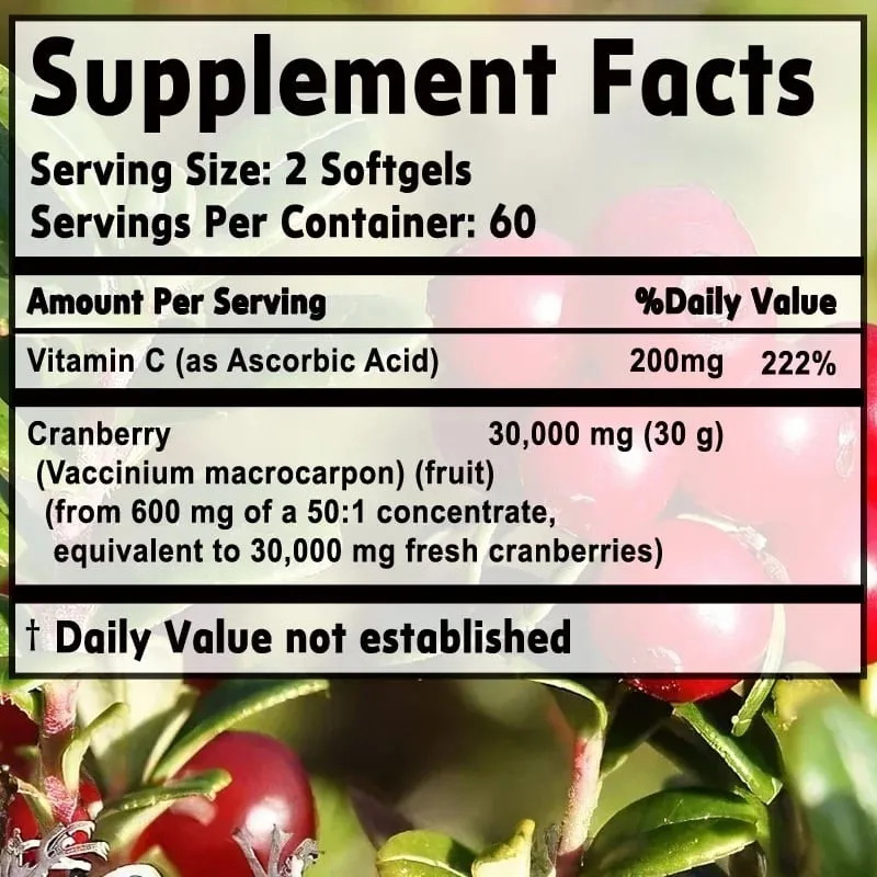 Cranberry Extract Supplement - Urinary Tract Health Capsules To Boost Immunity — image 3