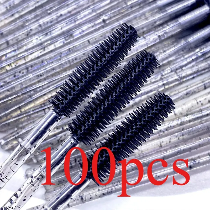 50/100 τμχ Ραβίδες μάσκαρα με κρύσταλλο σιλικόνης Διαμαντένιες βούρτσες βλεφαρίδων μίας χρήσης Εργαλεία βούρτσας μακιγιάζ ομορφιάς για γυναίκες