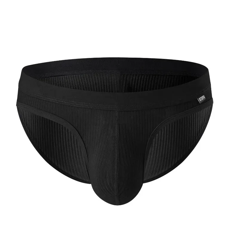 Men's Underwear U-Convex Pouch Briefs Breathable Soft Elastic Low Rise Panties For Men Daily Lingerie 2-Pack