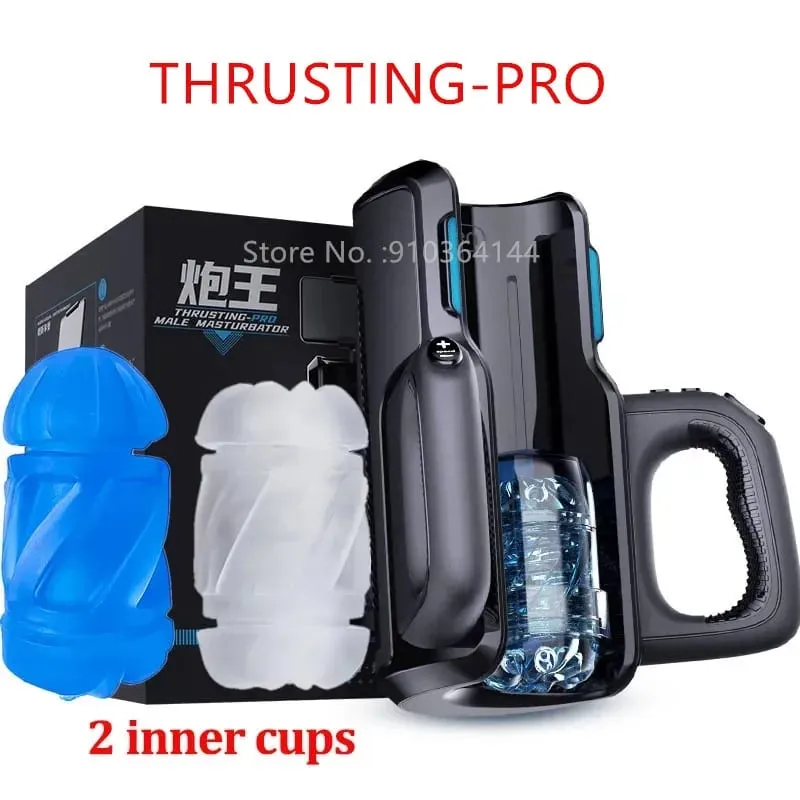 Leten Thrusting-PRO Male Masturbation Cup 12cm Telescopic High Speed Vibrators Automatic Sex Machine Vagina Anal Sex Toy For Men