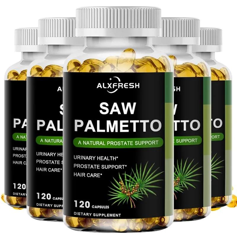 Saw Palmetto Capsules High Potency for Prostate Urinary Tract Bladder Hair Health Supplement — image 9