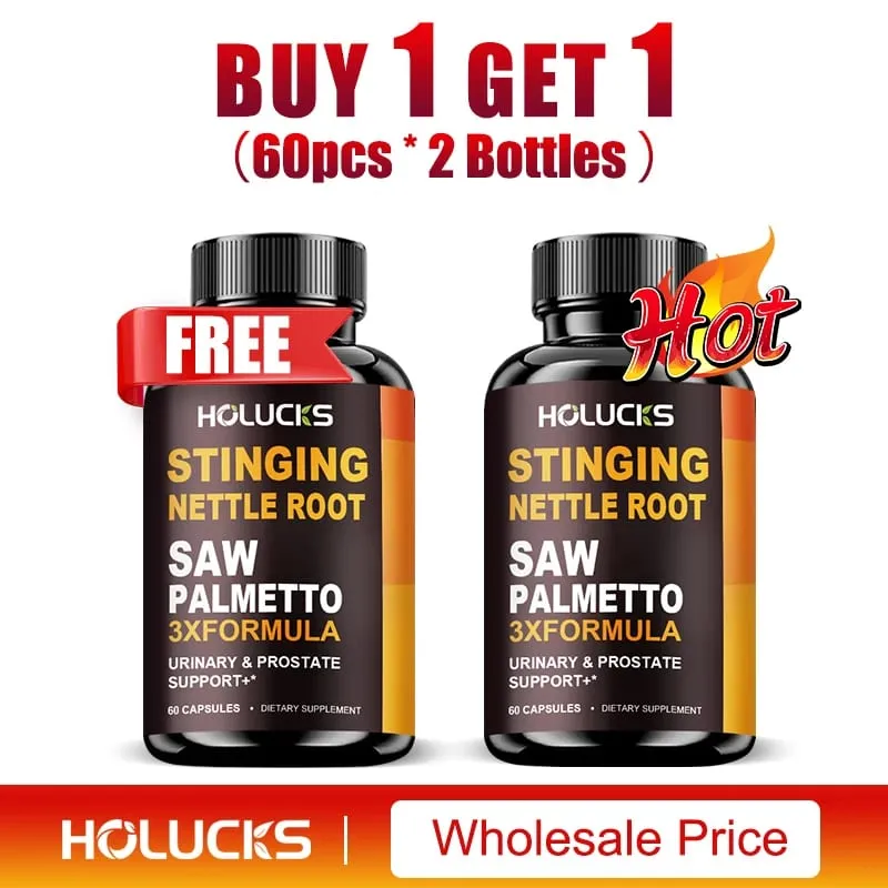 Stinging Nettle Root & Saw Palmetto Capsules Help Promote Prostate Health Hair Growth Urinary Tract Support Premium Formula — image 9