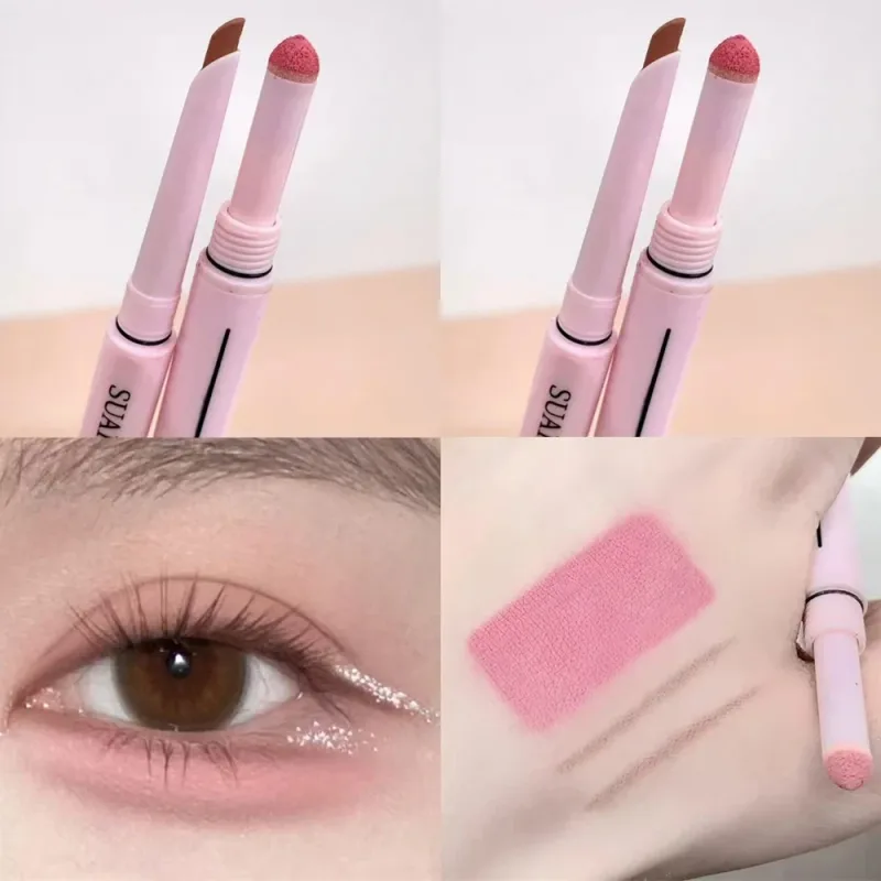 Dual End Glitter Matte Aegyosal Pen Brightening Highlight & Shadow Stick szemsmink fekvő selyemhernyó szemceruza gél ceruza 애교살 펜 — image 16