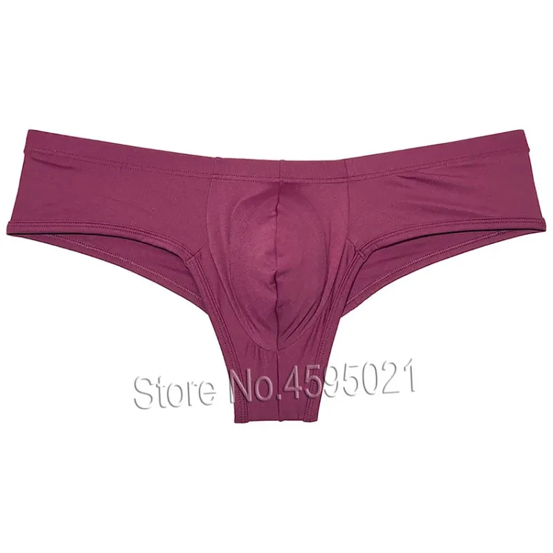 Men's Low Waist Bikini Briefs Underwear Male Bikini Enhance Pouch Boxershorts Micro Trunks Underpants Soft Briefs — image 13