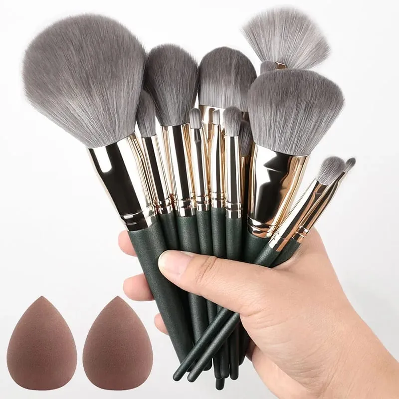 10/14 Stuks Make-Up Kwasten Set Oogschaduw Foundation Vrouwen Cosmetische Losse Poeder Blush Super Zachte Blending Make Up Borstel beauty Tool