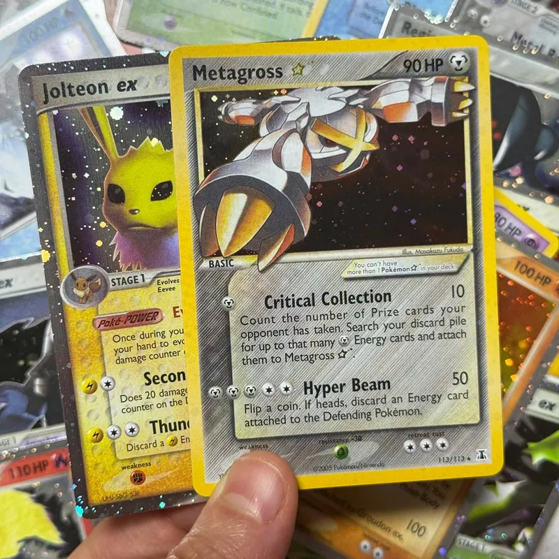 Κάρτες μεσολάβησης Ολογραφικά Emerald Cacturne Rayquaza Hidden Legends Kyogre Crystal Guardians Alakazam Star Flareon Metagross — image 6