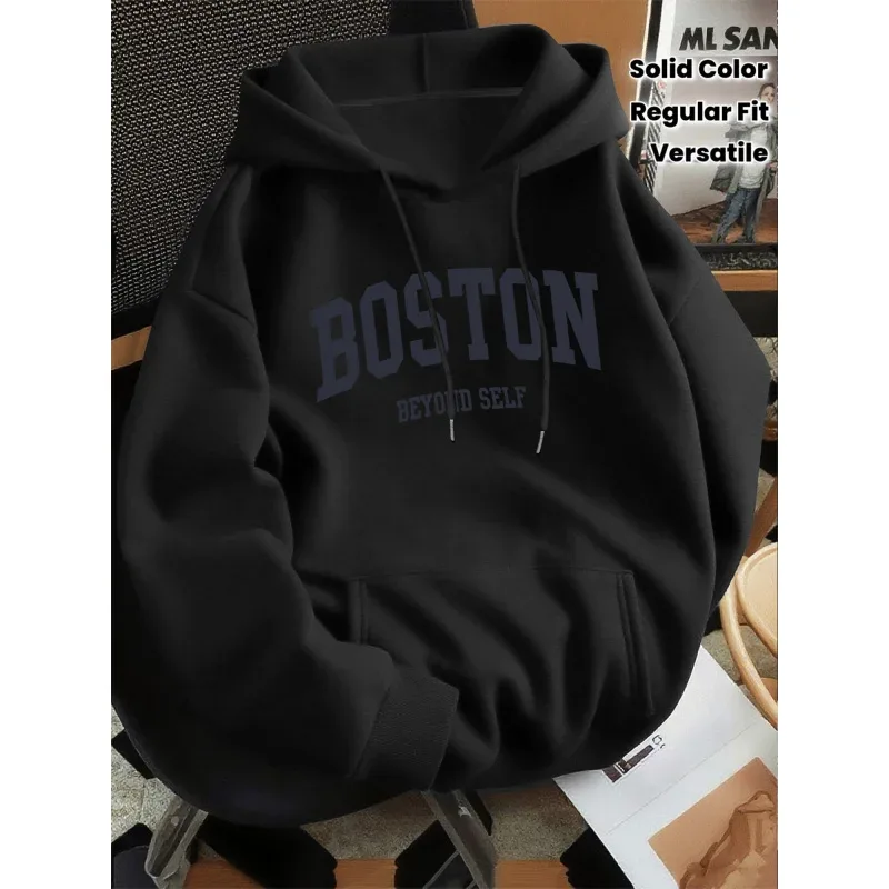 2026 New Men's Loose Hoodie Thin Spring Autumn Versatile Casual No Pilling Fade Resistant — image 2