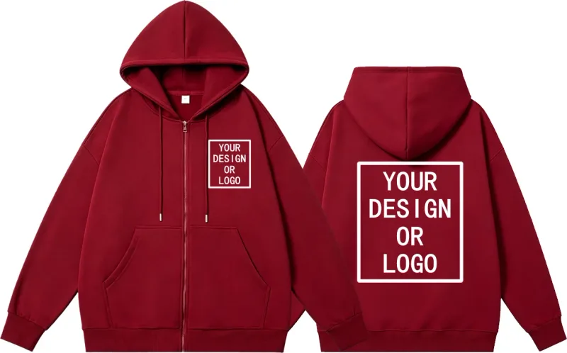 Personnalisez votre propre logo/photo Personnalisé Personnalisé Homme Femme Bricolage Fermeture Éclair Sweat à capuche Décontracté Sweat à capuche Nouveau Pull