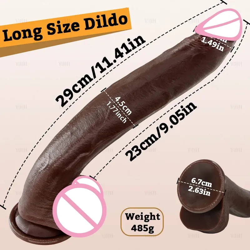 Realistic Skin/Black Dildo Silicone Long Penis Huge Dildos with Suction Cup Dick for Women Masturbation Anal Sex Toys for Adults
