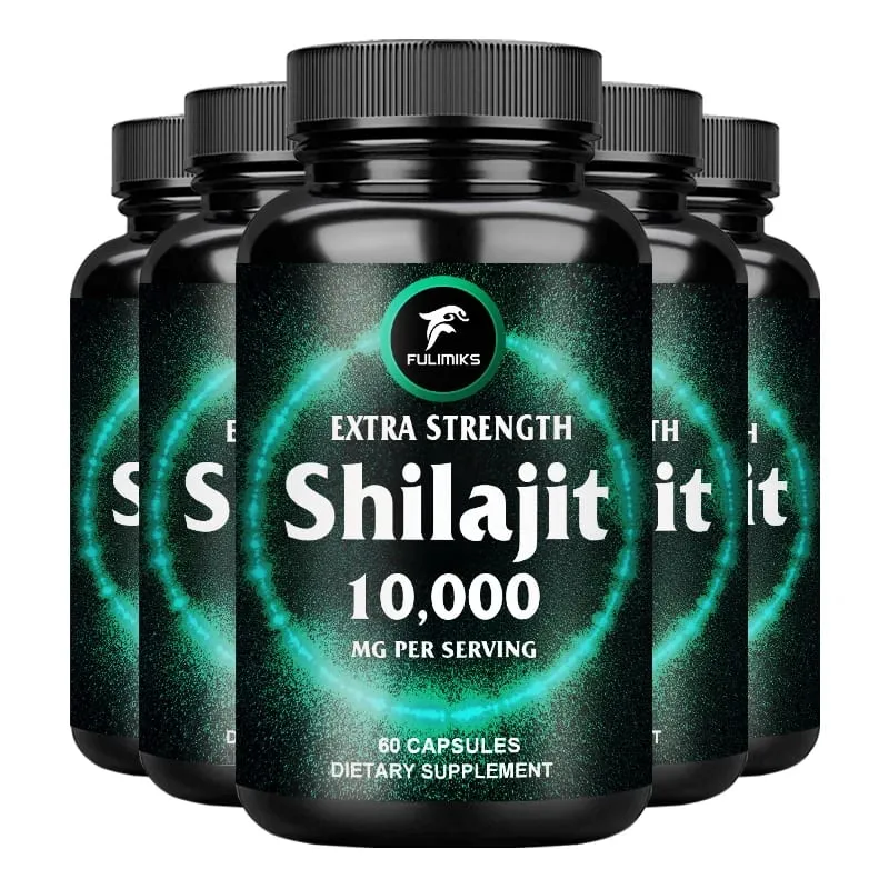 Fulimiks Shilajit 10000mg Caapsules with Pure Himalayan Extract & Fulvic Acid Support Daily Vitality Stamina Overall Health