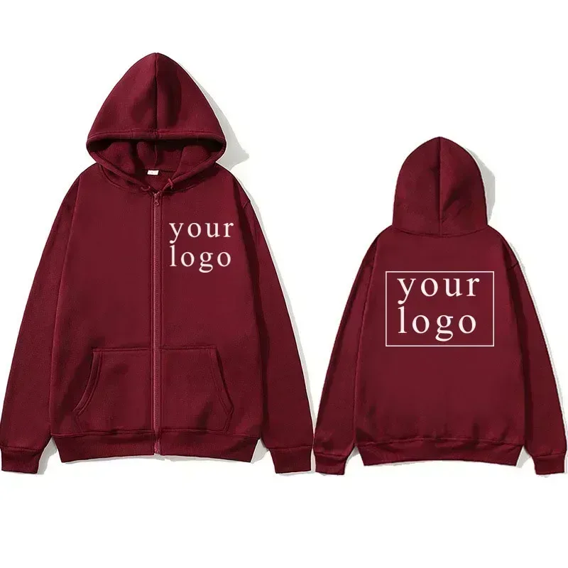 ใหม่ผู้ชายผู้หญิง DIY ซิปเสื้อสเวตเตอร์ถัก hoodie 2025 ใหม่แฟชั่นการออกแบบของคุณเองโลโก้แบรนด์/ภาพ CUSTOM CUSTOM Anywhere