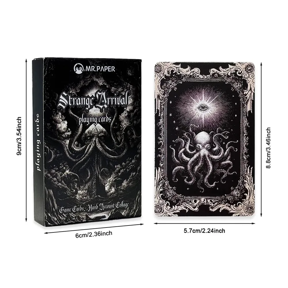 55 τμχ Mythos Τράπουλες Παράξενη άφιξη Πόκερ Gothic Horror Skull Octopus Επιτραπέζιο παιχνίδι Κάρτα για μαγικά κόλπα συλλογή Δώρο