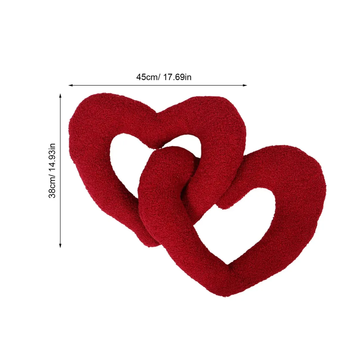 Κόκκινο μαξιλάρι καρδιάς Χειροποίητο Soft Throw Διακοσμητικό μαξιλάρι για καναπέ δίπλα στο κρεβάτι Ρομαντική διακόσμηση σπιτιού για την ημέρα του Αγίου Βαλεντίνου