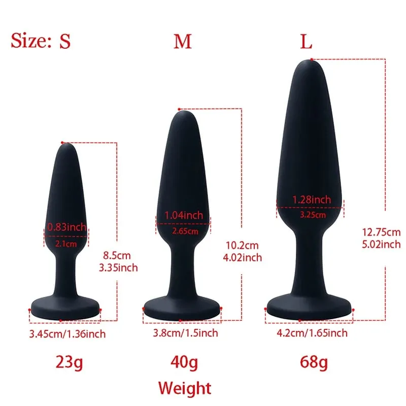 Silicone Anal Plug for Woman 3 Sizes Butt Plug Crystal Base Sex Toys Anal Toys Sex Stopper Adult Toys Anal Trainer for Couples — image 5