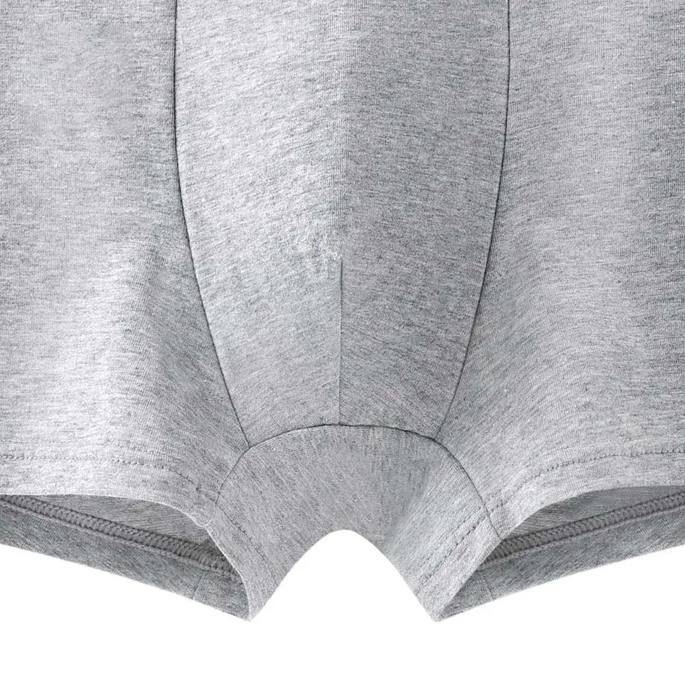 4/8Pcs Men's Panties Cotton Breathable Men's Clothing Letter Waistband Man Underwear Solid Color Plus Size Boxers Man — image 3