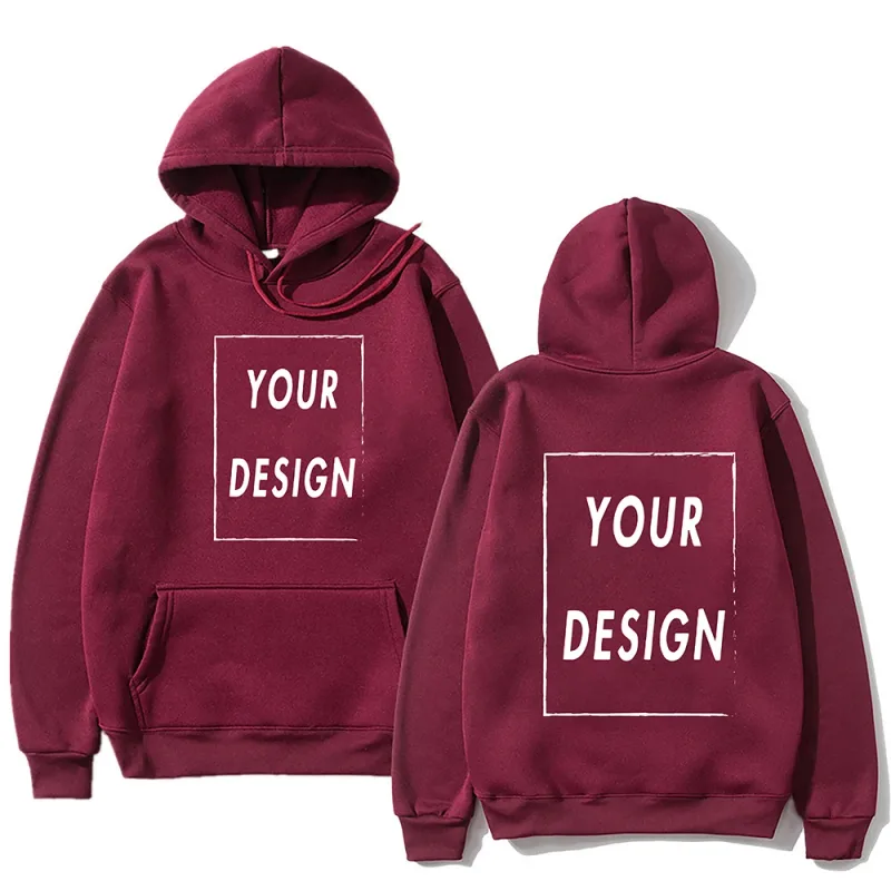Il tuo logo/immagine del marchio di design personalizzato personalizzato ovunque uomo donna felpa con cappuccio fai da te felpa con cappuccio casual moda nuova — image 11