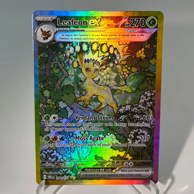 Prismatic Evolutions PKM Cards PTCG5-A GX Rainbow Umbreon Sylveon Leafeon ex Rare Collection Battle Toys Δώρα για χόμπι — image 7