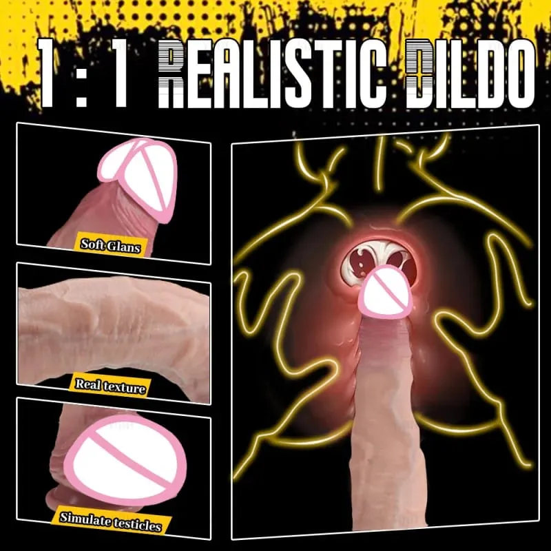 Realistic Long Dildo Flesh Skin Μαλακό Big Dick Διπλή σιλικόνη Μικρό πέος για Γυναίκα Άνδρας Παιχνίδια πρωκτικού σεξ Βεντούζα Αυνανισμός