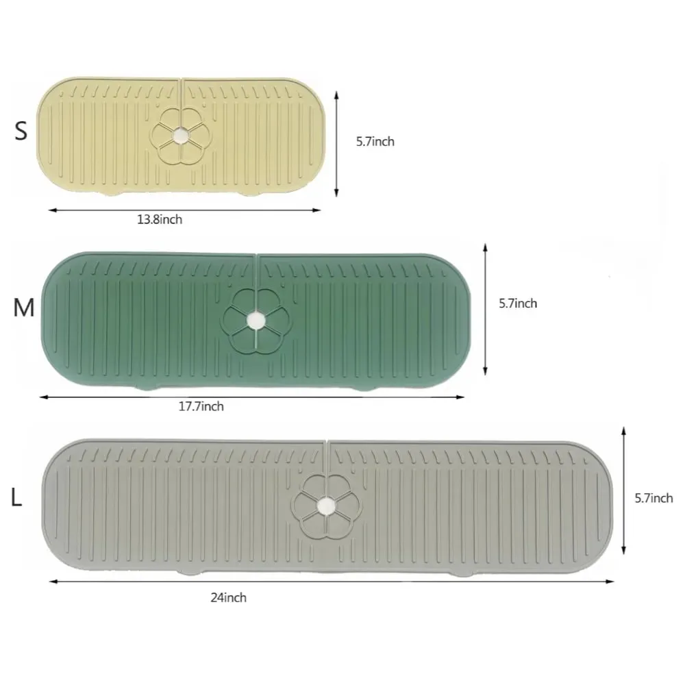 Βρύση κουζίνας Splash Pad σιλικόνης νεροχύτης Baucet Splash Guard Mat σφουγγάρι πάγκου αποστράγγισης Πάγκος προστασίας για συσκευές μπάνιου κουζίνας