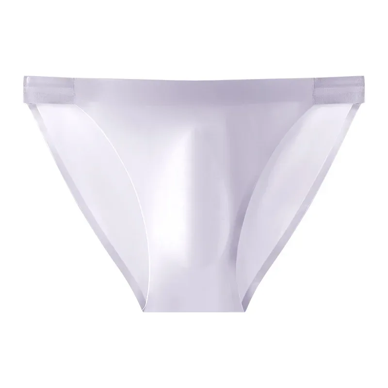 Smooth Seamless Underwear Men Sexy Ice Silk Briefs Quick Drying Underpants Male Breathable Lingerie Male Silky Undies Short Pant — image 19
