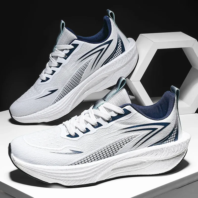 Lightweight Men's Running Sneakers Carbon Board Speciality Marathon Men Sports Breathable Walking Athletic Nonskid Sneakers Man — image 5