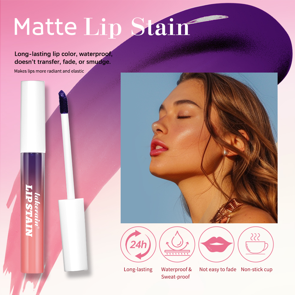 Blading Lip Gloss Peel and Stick Σετ μακράς διαρκείας Αδιάβροχο Pink Lip Gloss Μεταφορά Ανθεκτικό Φυσικά Καλλυντικά για Χείλη 3 Χρώματα — image 3