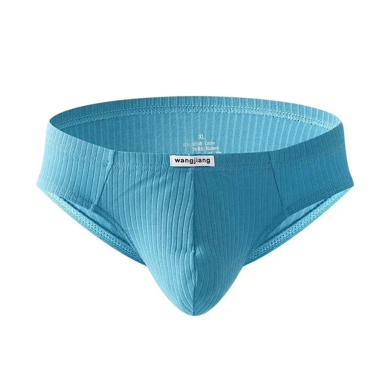 Men's Ribbed Cotton Separate Pouch Briefs Breathable Low Rise Soft Stretch Underwear Panties 1PC — image 17