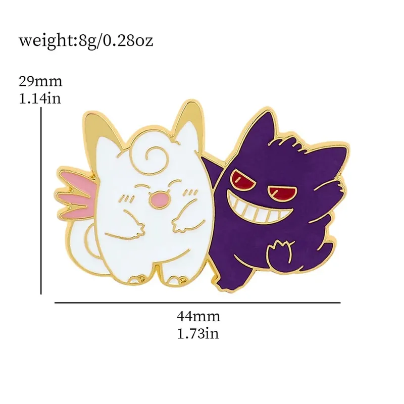 Gengar Rajzfilm brossok Anime Zománcos hajtókátűk hátizsákhoz Kiegészítők Rajongók Gyűjtemény Bross Ajándékok