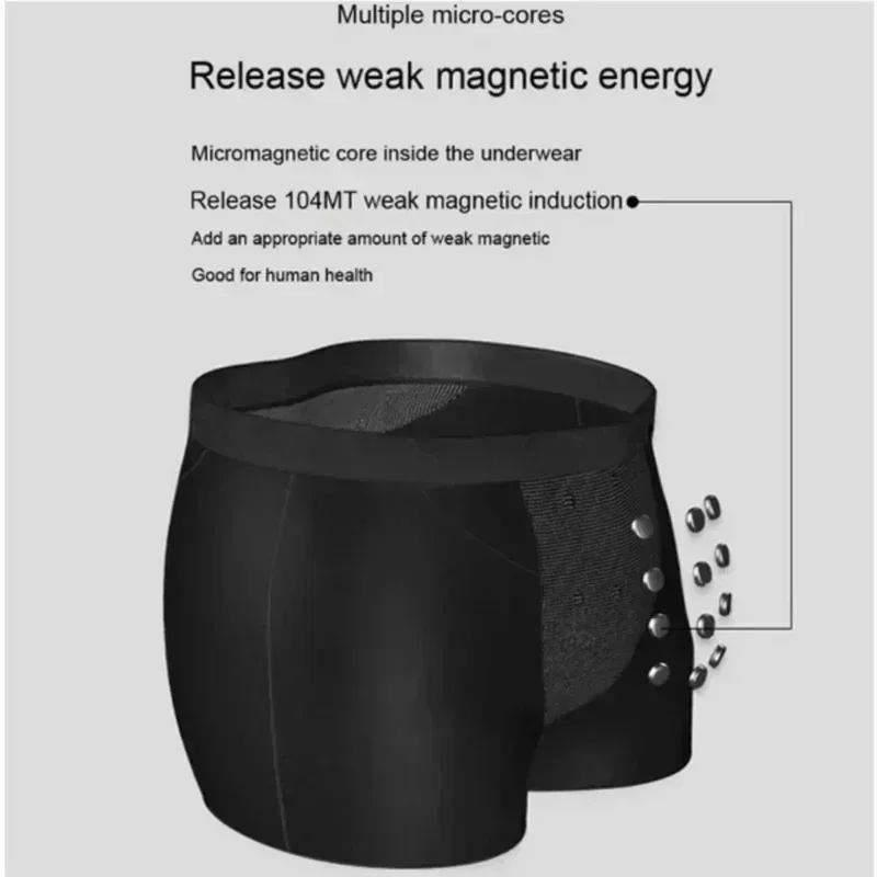 Upgraded 53 Magnets Boxer Briefs for Men Magnetic Therapy Pain Relief Blood Circulation Brazilian Underwear Size L to 5XL — image 5