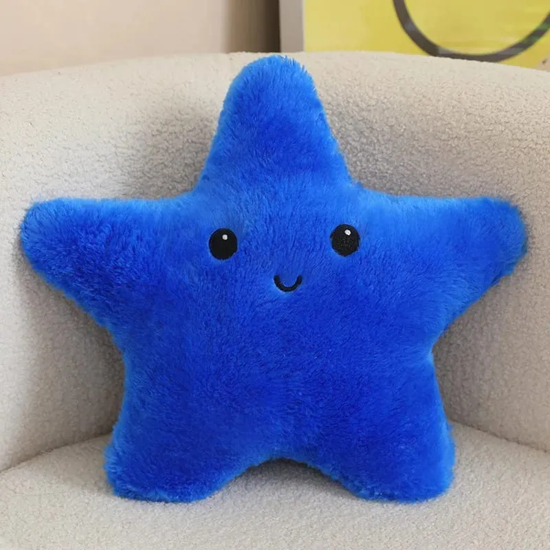 35/40 εκατοστά Starfish Star βελούδινο μαξιλάρι γεμιστό χαμόγελο Happy Sky μαξιλάρι πολύχρωμο μαξιλάρι ντεκόρ για καρέκλα καναπέ πίσω υποστήριξη δώρο