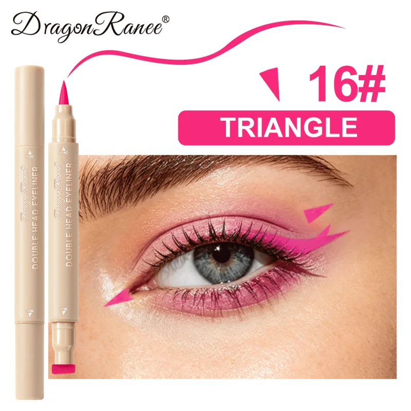 Colorful Liquid Stamp Eyeliner Red Star Heart Butterfly 2 in 1 Eye Liner Pencil Purple Pink Waterproof Eye Template Makeup Tool — image 24
