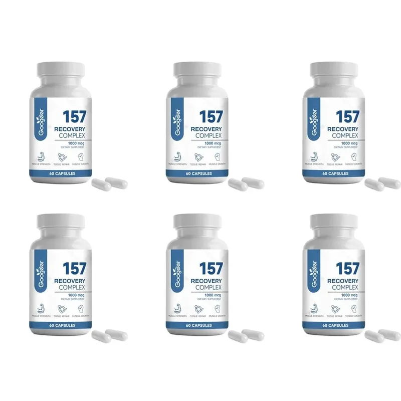 157 Complex Capsules Recovery with L-Valine and L-Glutamine for Recovery Support Muscle Growth Amino Blend 1000 Mcg 60 Capsules