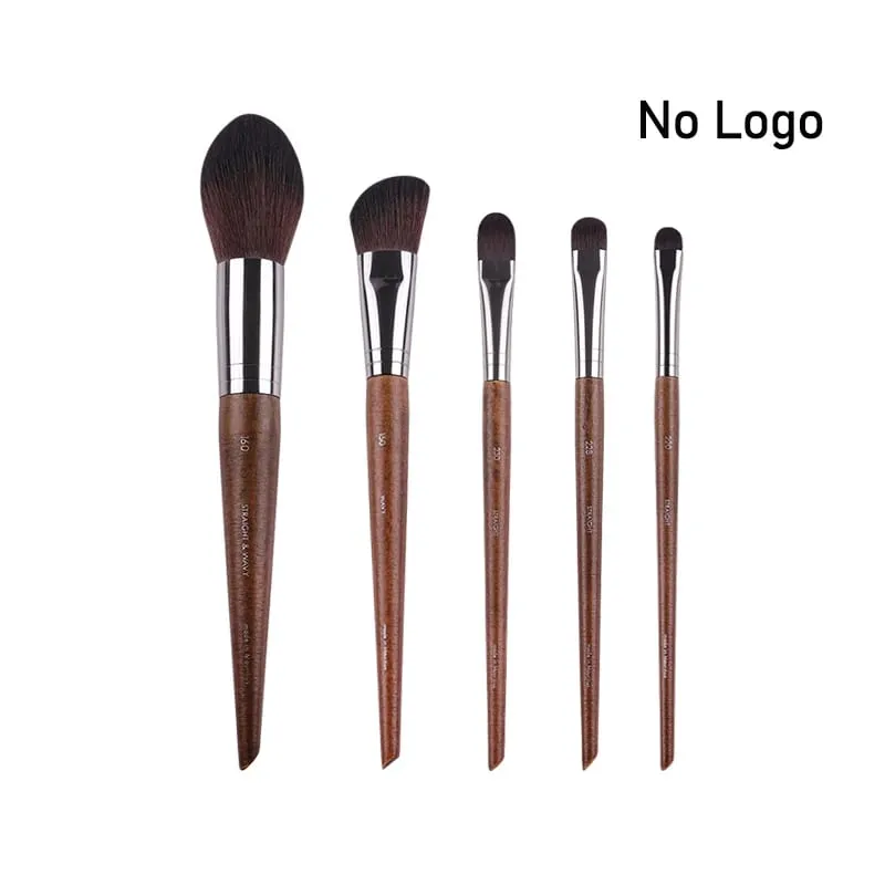 Natuurlijk hout Oogmake-up kwasten hele set Pro Crease Oogschaduw Make-up kit smudge highlighter wenkbrauw Lip wimperborstel praktisch