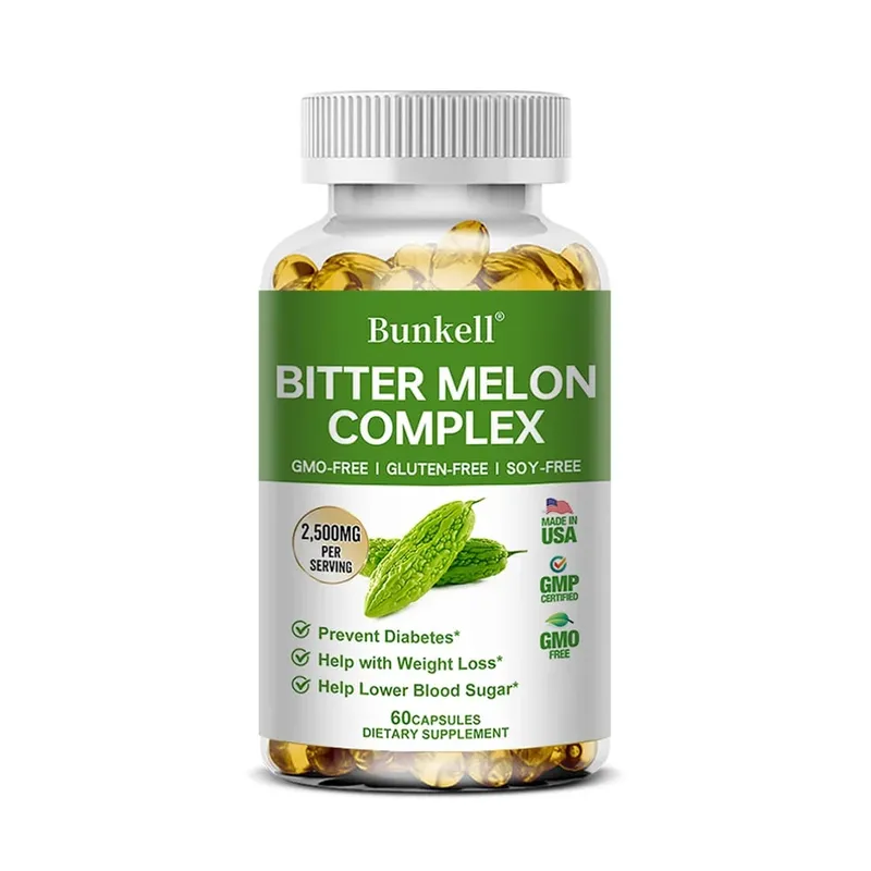 Organic Bitter Melon Extract Capsules - Supports Weight Management and Blood Sugar Balance Detoxification Skin Beauty