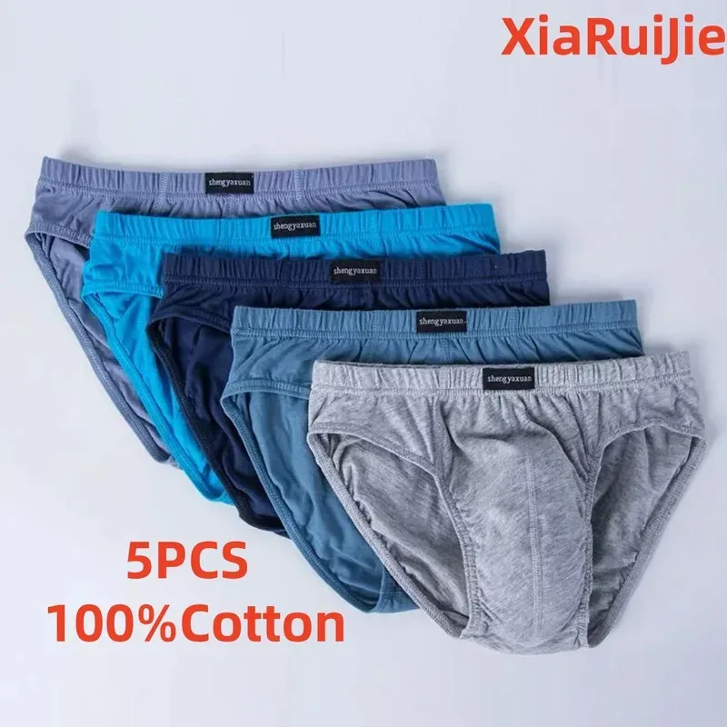 Cotton Underpants for Men Briefs Male Underwear Knickers Panties Pant Shorts Sexy Undies in Sizes XL to 6XL 2/3/4/5 Pcs/Lot