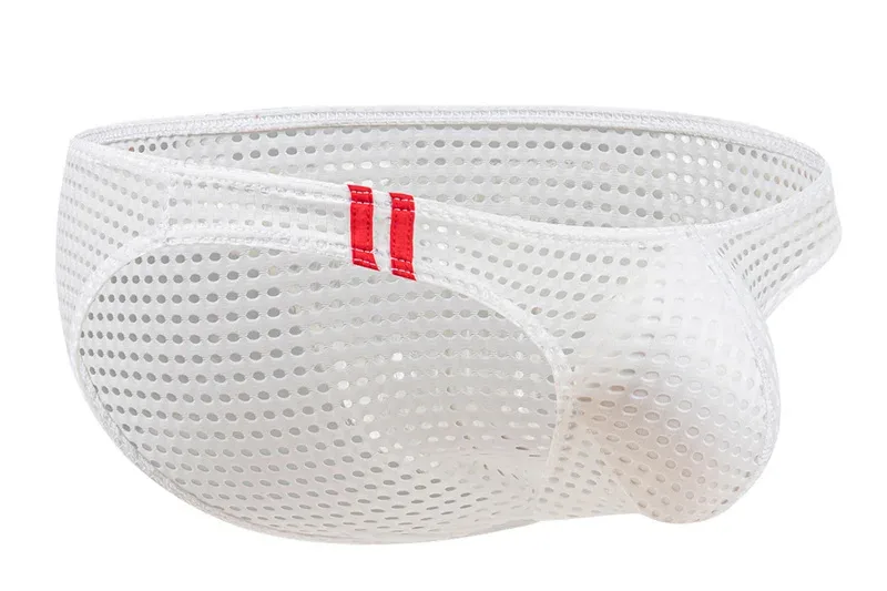 Calzoncillos para hombre, ropa interior con agujeros transpirables de verano, ropa interior convexa en U, ropa interior fina de cintura baja para hombre, Calzoncillos antideslizantes
