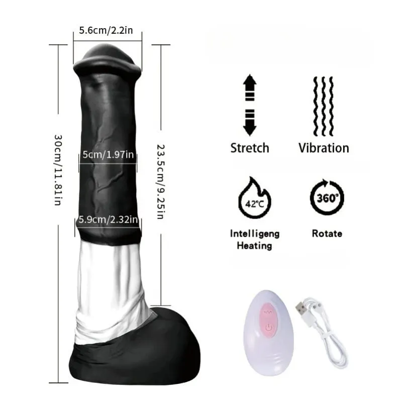 Thrusting Horse G-spot Dildo Vibrator 11,8" Monster Big Dildo Vibrations App Remote Control βεντούζα Παιχνίδι σεξ για ενήλικες για γυναίκες