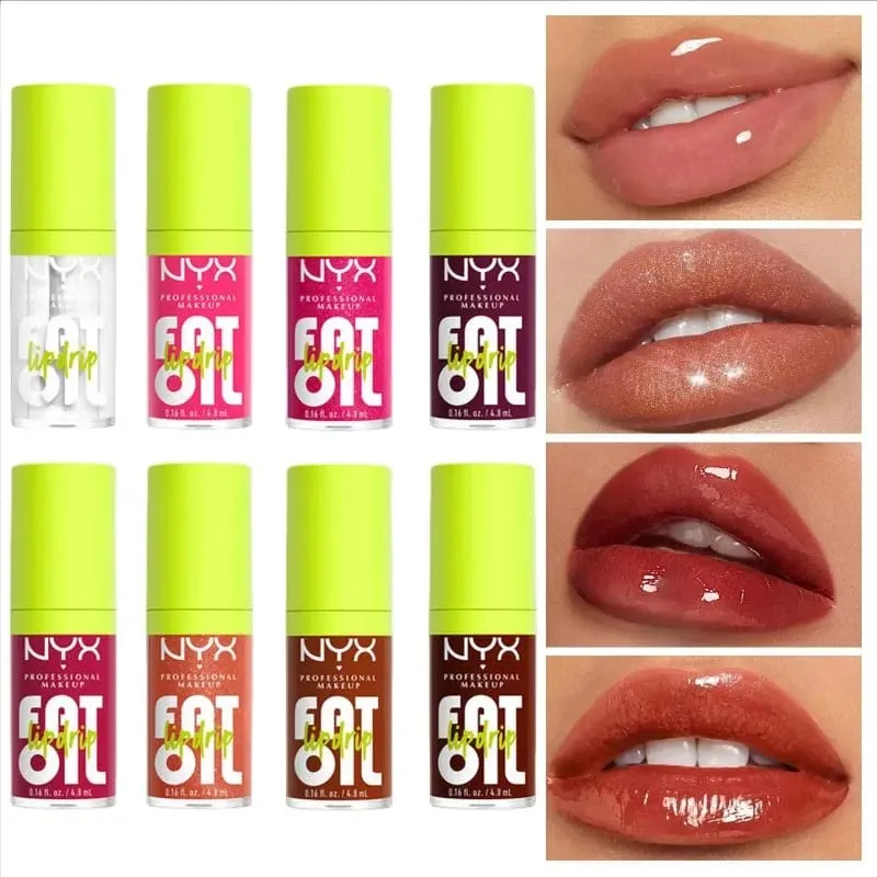 NYX Fat Oil Lip Gloss Drip Lip Gloss מעניק לחות עמוקה לשפתיים דמוי מראה לא דביק סקסי ליפ גלוס Glaze איפור שפתון קוריאני אופנה
