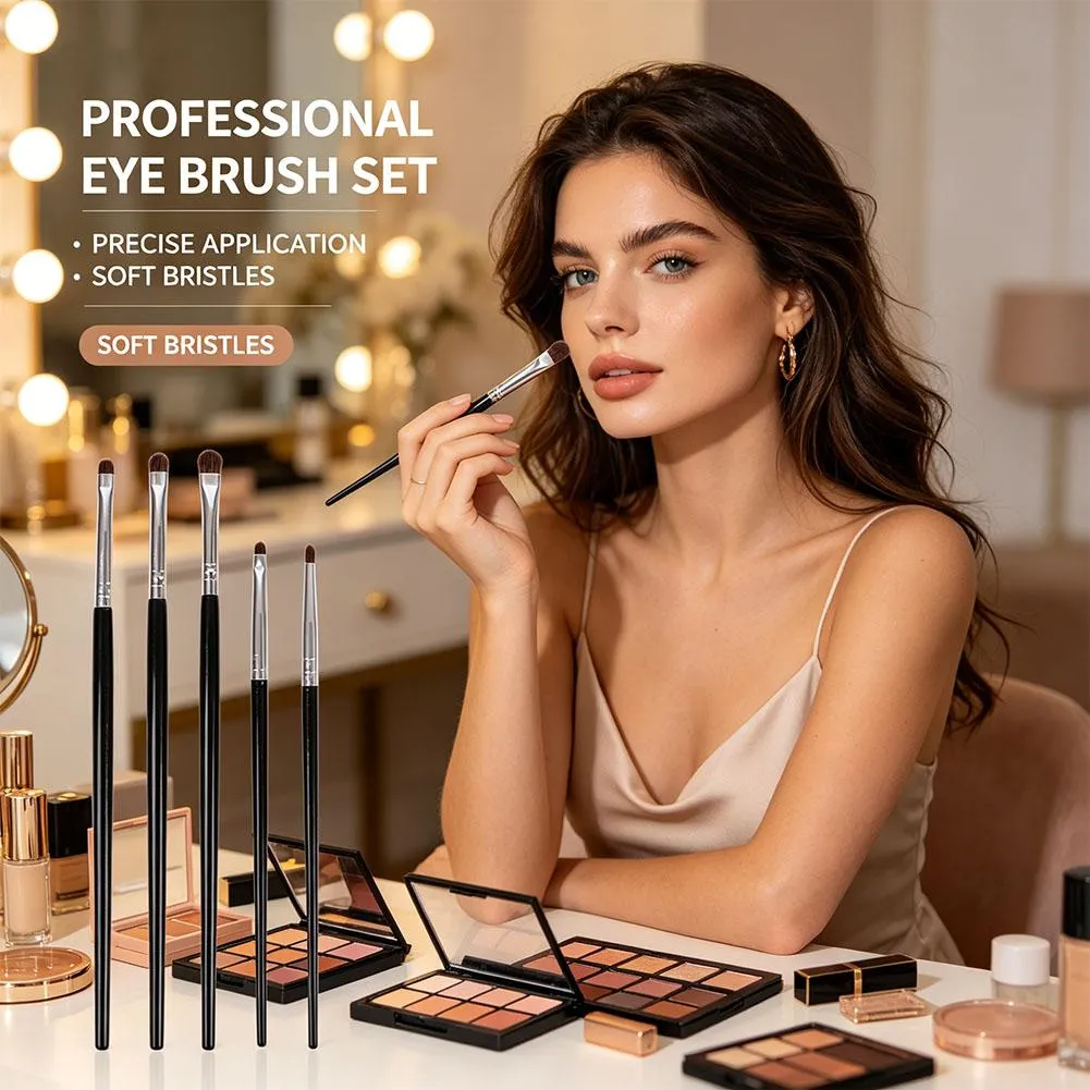 4 قطعة مجموعة فرشاة ماكياج العين التفاصيل لينة الخشن الحاجب كحل لطخة فرش لظلال العيون الكذب دودة القز/الحاجب أدوات التجميل