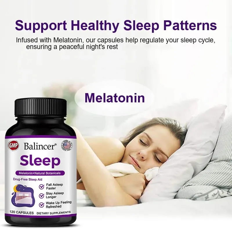 Valerian Root - Support for Calm & Relaxation To Prepare for Sleep Nervous System Health with Melatonin Extract 120 Capsules