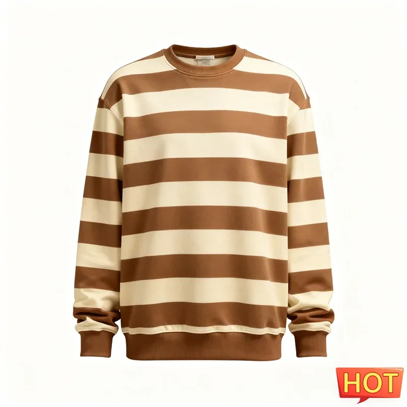 Moda listrado moletom gráfico para homem simples na moda manga longa 3d impresso feio moletom casual pullovers de grandes dimensões — image 3