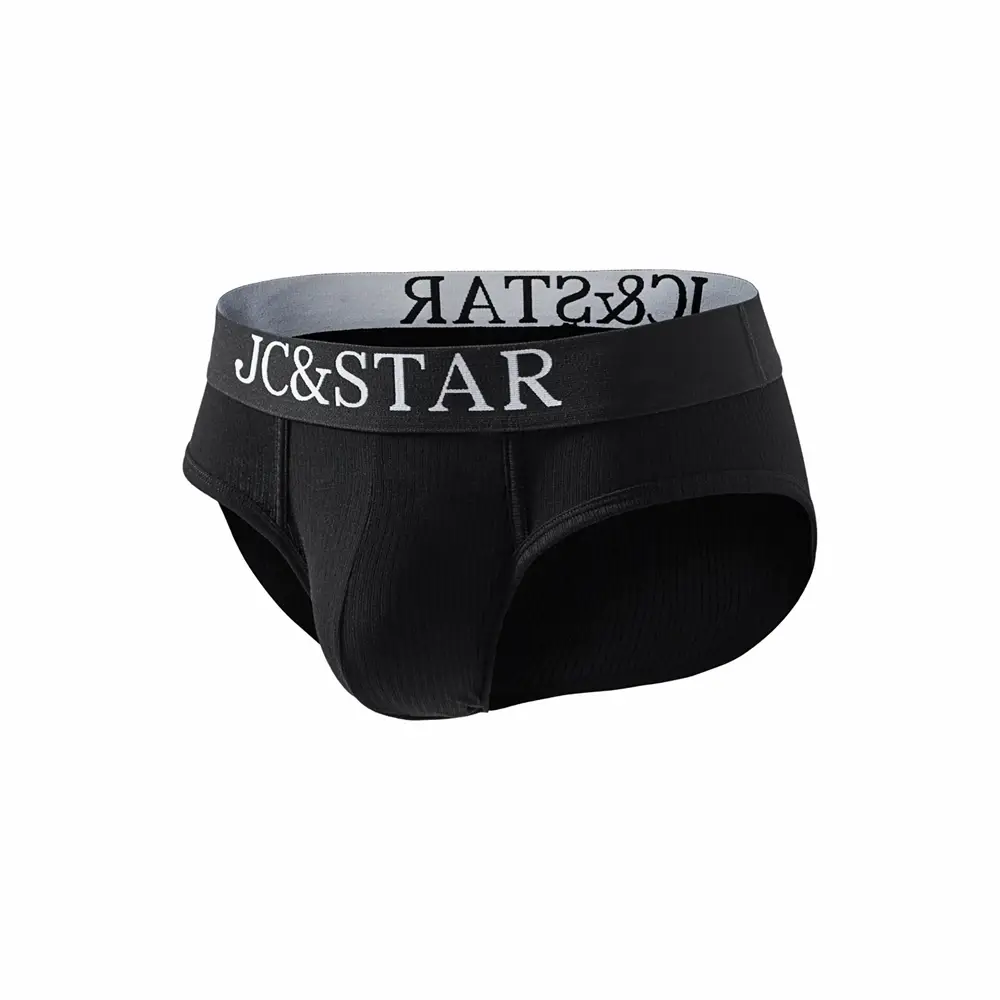 Athletic High Cut Design Sexy Man's Underwear Briefs Underpants Ribbed Cotton Sports Comfort Men Bikini Slip Men's Tanga Briefs