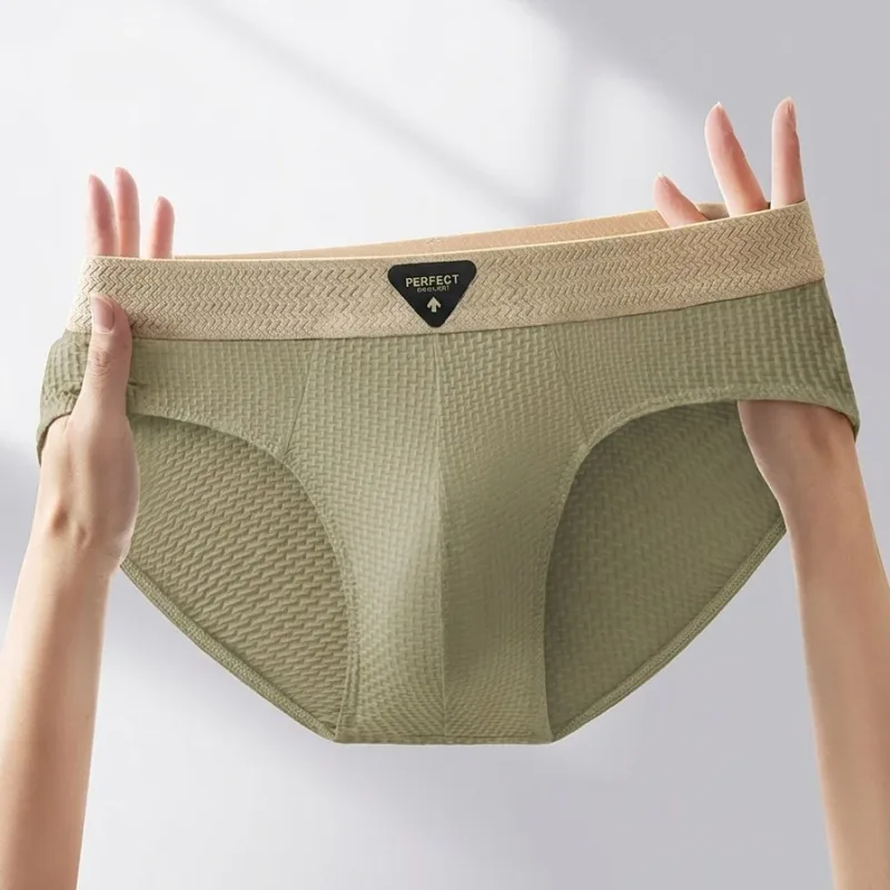 1Pcs Briefs Men Underwear Sexy Lingerie Male Panties Nylon Solid Underpants Breathable Cueca Causal Calcinha Wholesale Lots — image 19