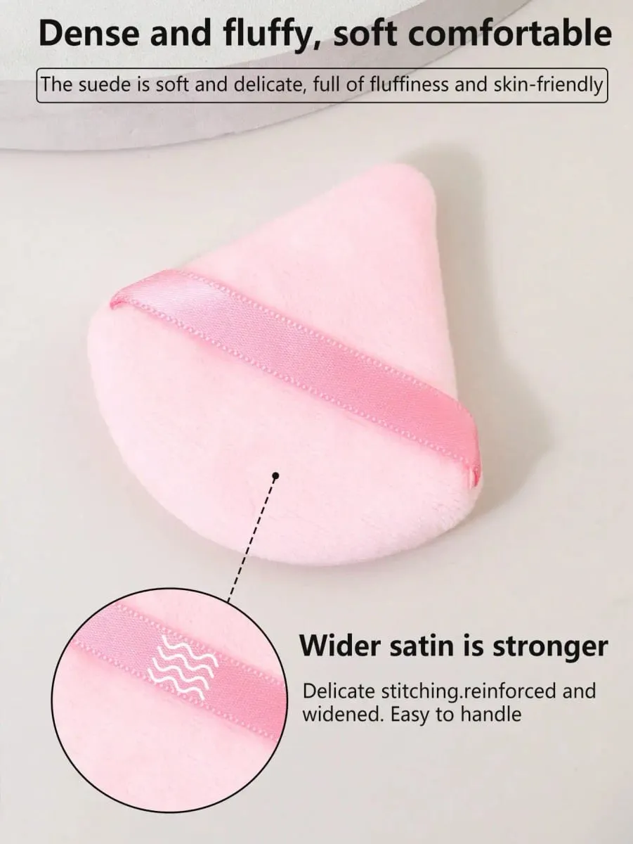 10 τμχ Triangle Velvet Powder Puff Pizza Flours Mini Face Makeup Sponge Cosmetics Ελαφρύ εργαλείο μακιγιάζ που πλένεται