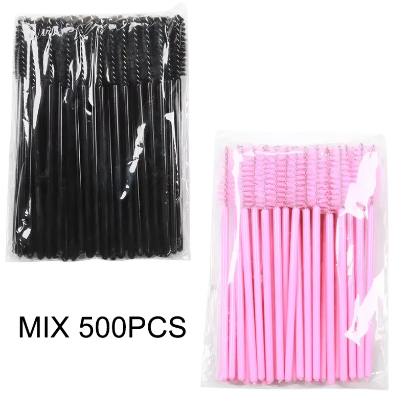 500Pcs Eyelash Brushes Eyelashes Extension Brush Mascara Wands Applicators Makeup Accessories For Eyelashes Eyebrows Wholesaler