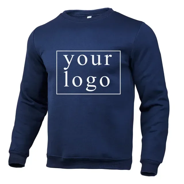 Votre propre conception Logo/image de marque personnalisé partout hommes femmes bricolage col rond à manches longues pull à capuche mode nouveau