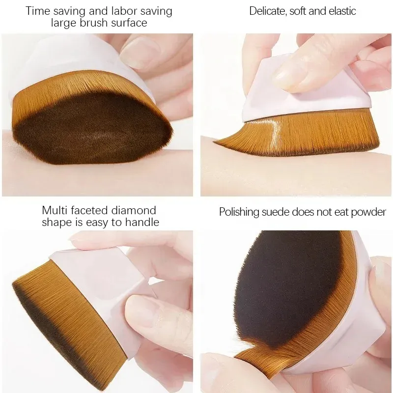 1/2/3/4 Buah Kuas Makeup Bedak Kecantikan Kuas Perona Wajah Portabel Kuas Foundation Profesional Kosmetik Riasan Dasar Lembut — image 4
