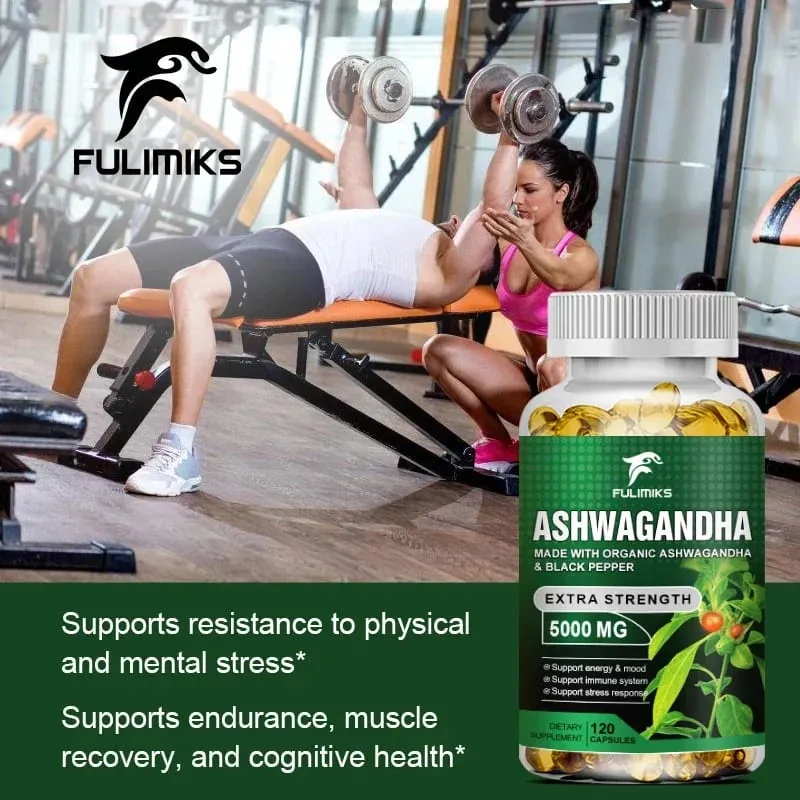 Vegetarian Organic Ashwagandha Extra Capsule Energy & Endurance Supplement Brain & Memory Relief Stress Deep Sleep — image 6